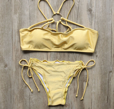 The lace bikini - Yellow